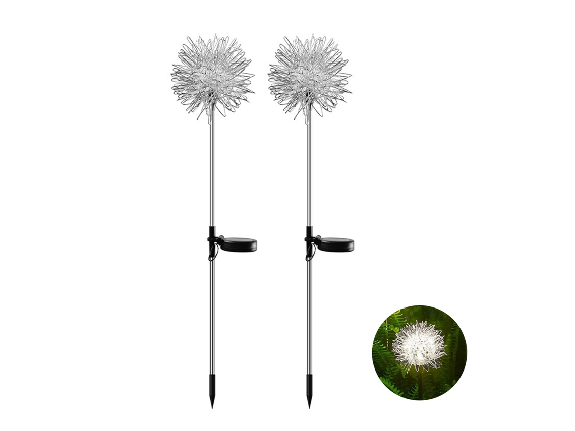 Luz Solar Decorativa Jardim Dandelion Lampada Exterior Balcão Gramado