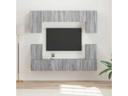 Vidaxl Conjunto de Móvel de Tv 5 Pcs Cinza Sonoma Madeira Processada