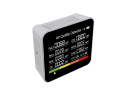 Lurelia Medidor De Qualidade Do Ar 9 Em 1, Tvoc, Hcho, Pm2,5, Pm1,0, Pm10, Temperatura, Humidade, Branco