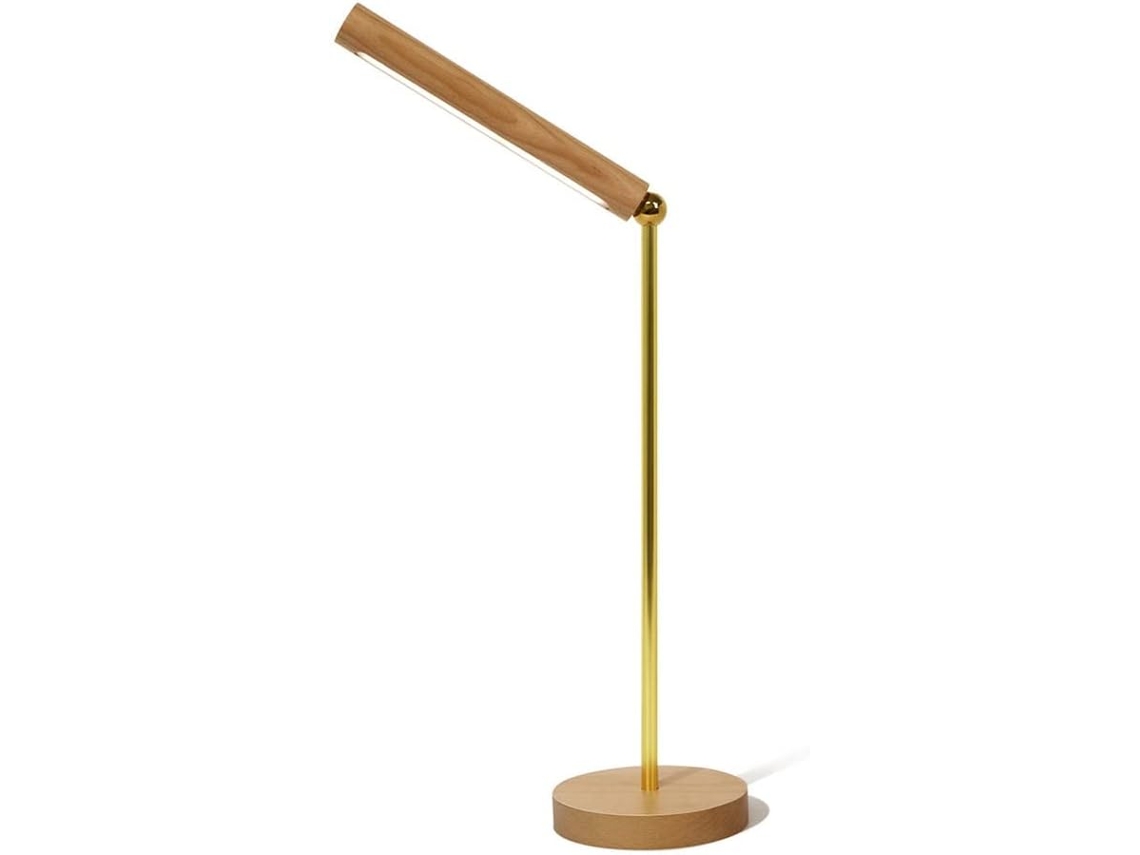 Luminária De Mesa Magnética Usbiluminação Portátil Removível Para Quarto/escritório Com Base De Madeira Zeuxo