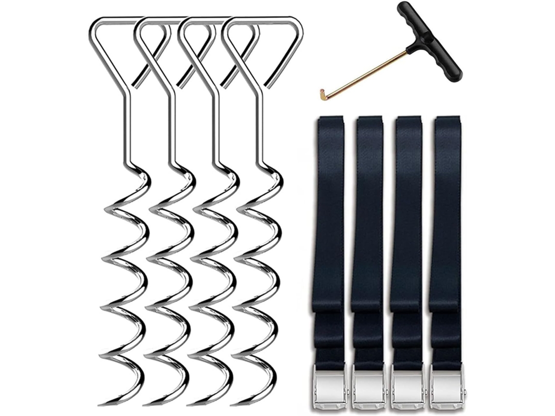 Conjunto de 4 espirais de ancoragem para trampolins SFUSHOS
