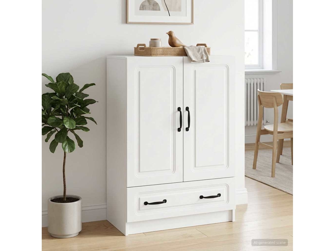 Vidaxl Buffet Branco 66 X 34,5 X 92 Cm Derivados De Madeira
