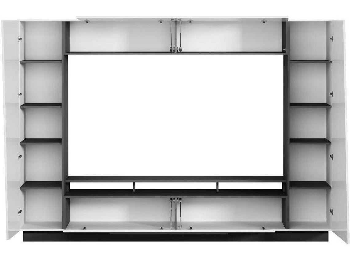 Móvel de Parede para TV Chace VENTE-UNIQUE (Branco - Aglomerado e derivados  de madeira - 274.7x39.7x194.5 cm)