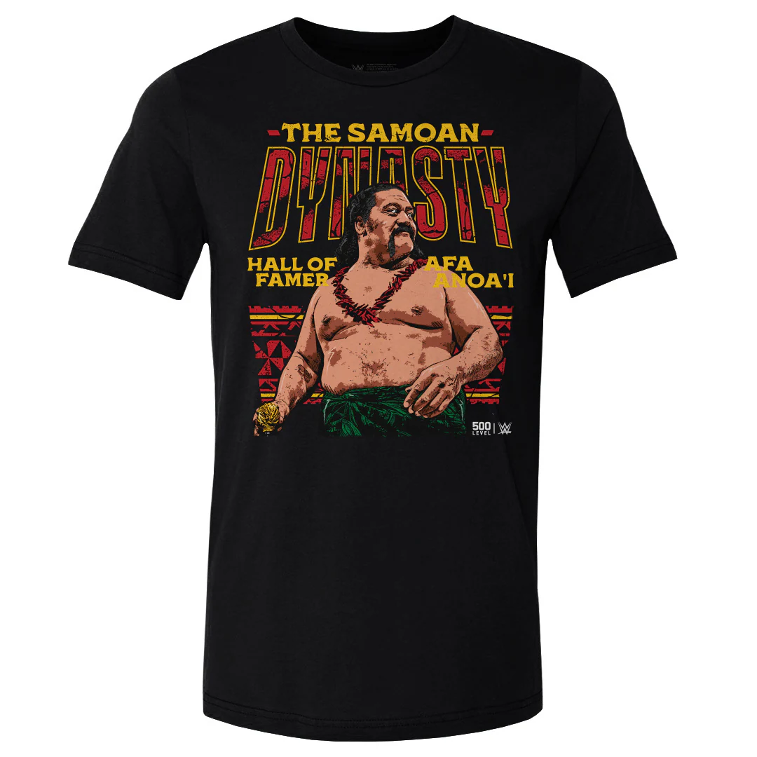 T-shirt Rockinstone Wwe Fans Black Afa Anoa'i Samoan Dynasty T-shirt Unisex Adults-xxl