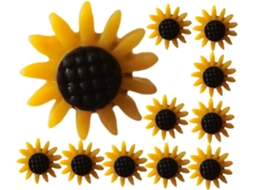 100 Unidades De Tachinhas Decorativas Em Formato Girassol Para