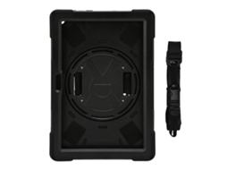 Funda anticolisões para Fire HD 10/HD 10 Plus 2021 com alça de ombro e suporte de 360º, preta | S/MARCA