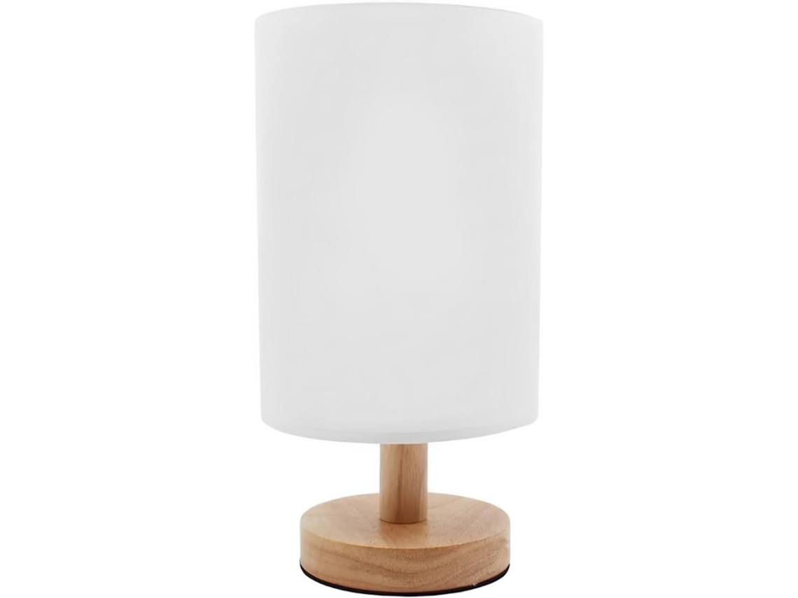 Abajur De Mesa Pequeno Para Quarto, Com Entrada Usb, Brilho Ajustável, Luz Quente, Base De Madeira Maciça Com Cúpula