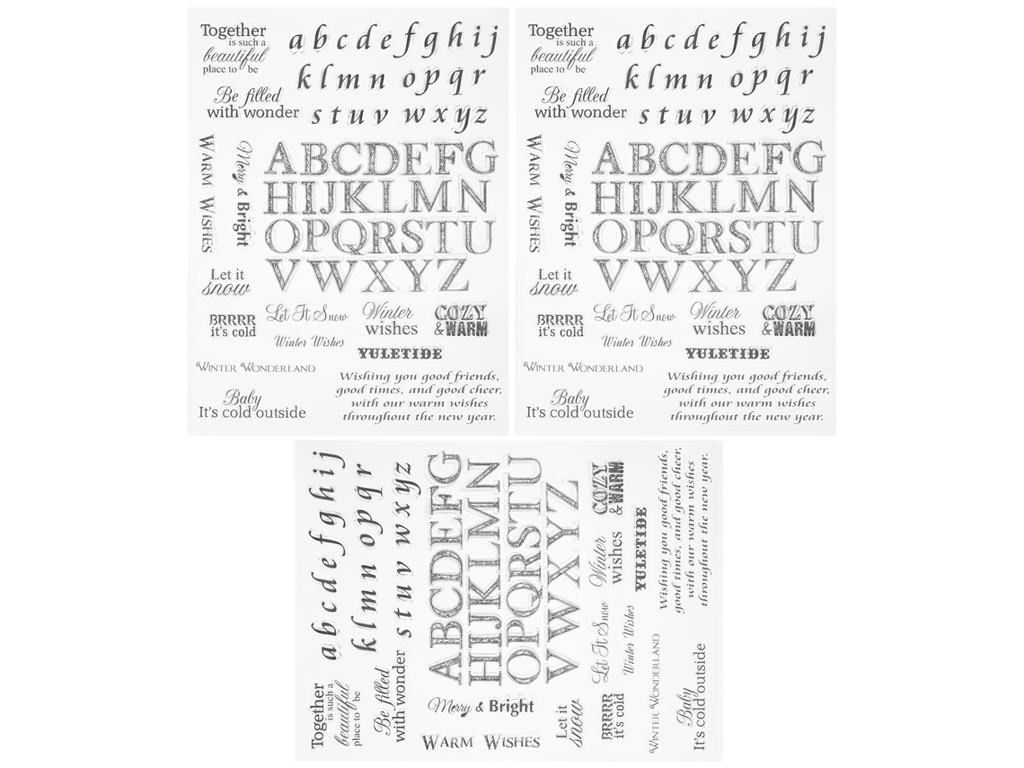 3 Peças De Selos Transparentes Tpr Letras Em Inglês Para Scrapbooking Diy Álbum Cartão