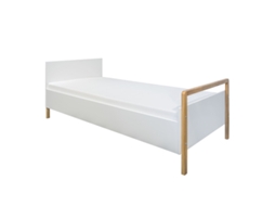 Cama Kocot Kids Victor 80x180 Incluindo Base De Ripas - Branco E Carvalho