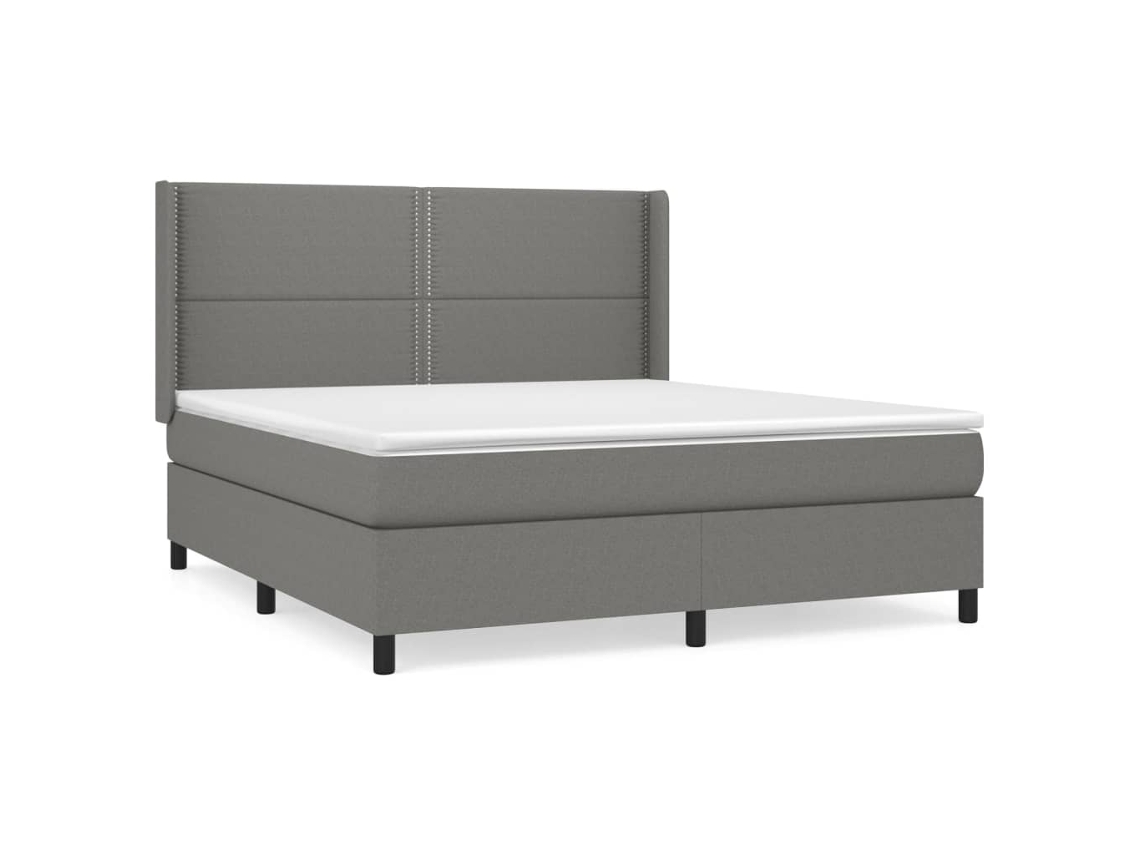 Box Spring Bed, Box Spring Beds Vidaxl Cinzeto Tecido (180 X 200 Cm)