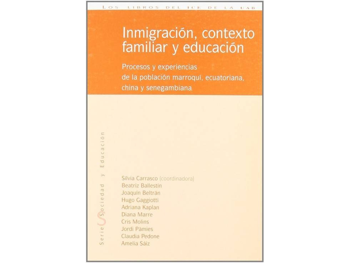 Livro Inmigración, Contexto Familiar Y Educación de Sílvia Carrasco I Pons (Espanhol)