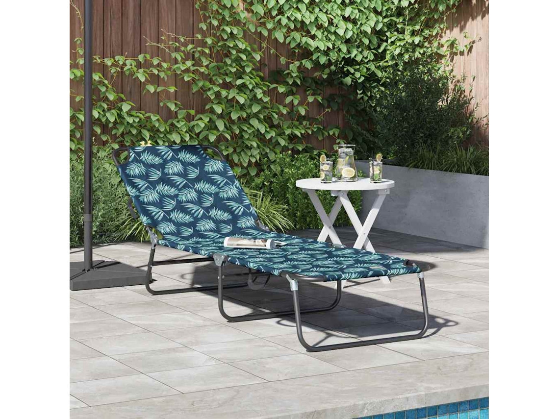 Vidaxl Espreguiçadeira Dobrável Multicolor 188 X 57 X 86,5 Cm