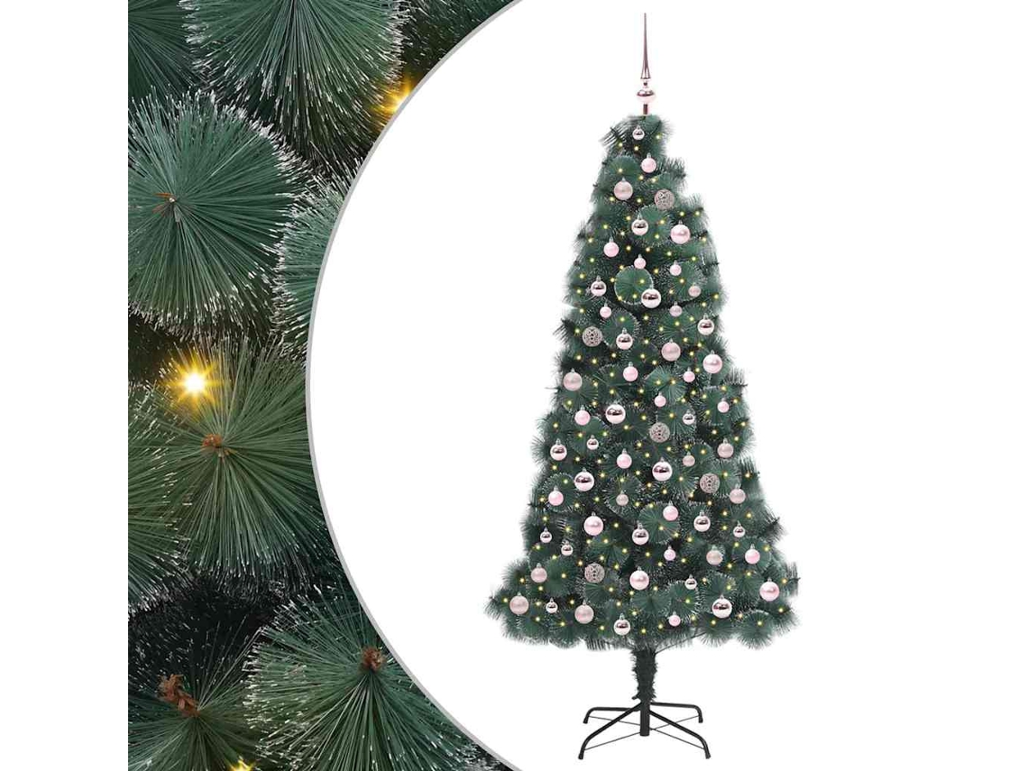 Conjunto 1 Árvore De Natal Artificial Vidaxl Verde Plástico (210 Cm)