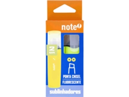 Conjunto 2 Sublinhadores Fluorescentes Amarelos NOTE!