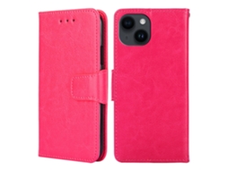 Capa Para Iphone 15 Plus Pele Sintética Rosa