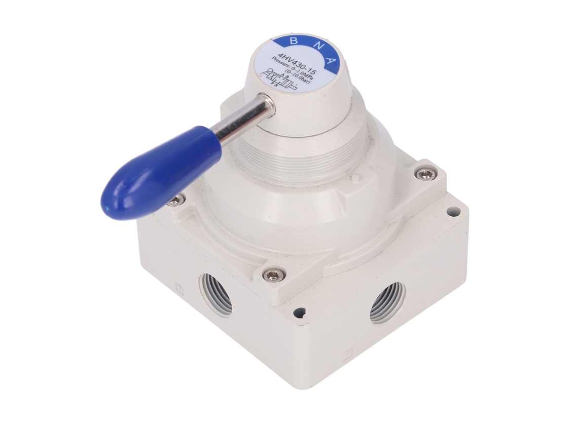 Válvula Pneumática Manual Laxiscreed De 3 Posições E 4 Vias Para Controlo De Fluxo