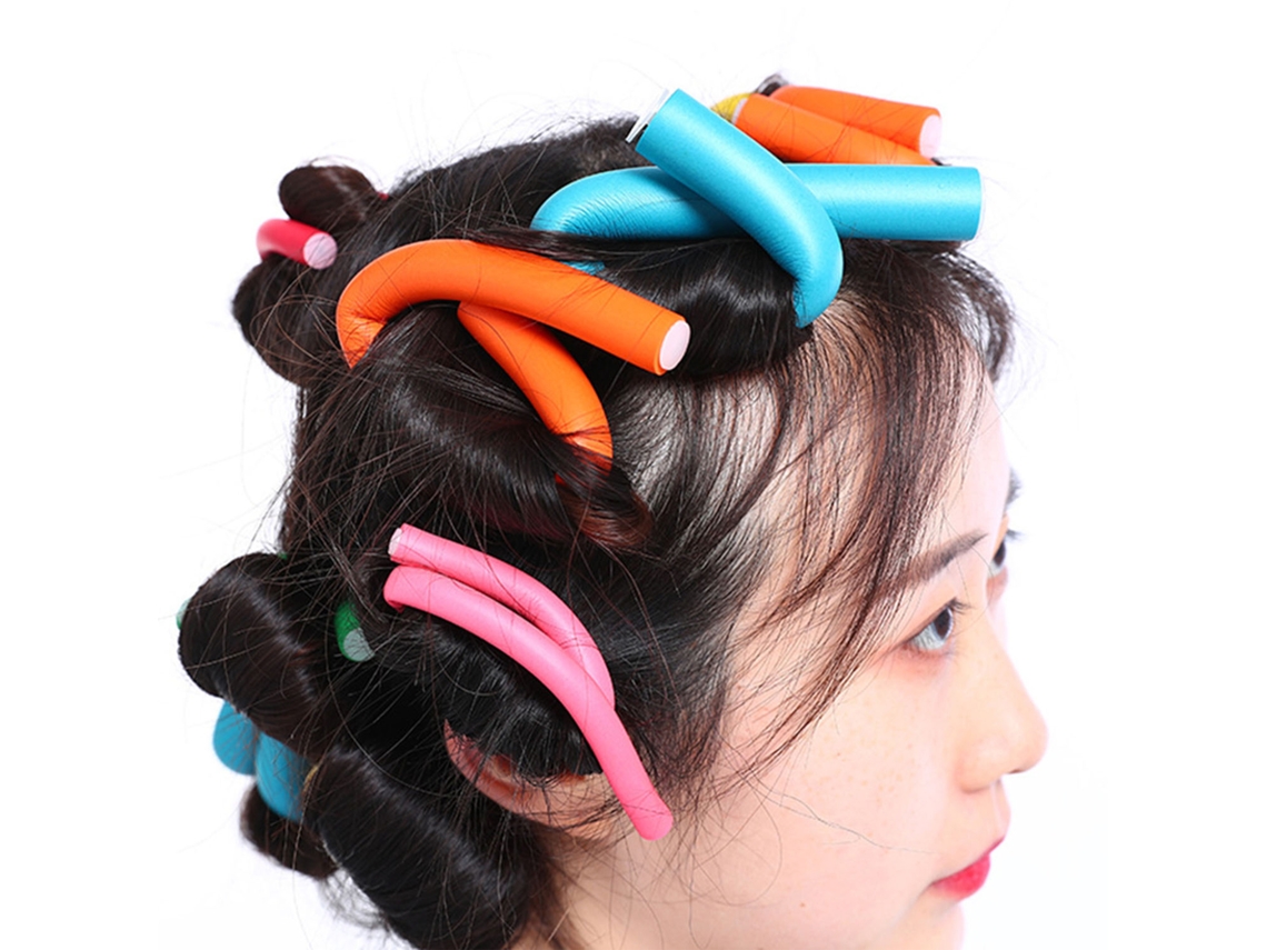 42 Pentes De Cabelo Rolos De Cabelo Flexíveis 360° Rotativos Ferramentas De Estilo Para Mulheres E Meninas
