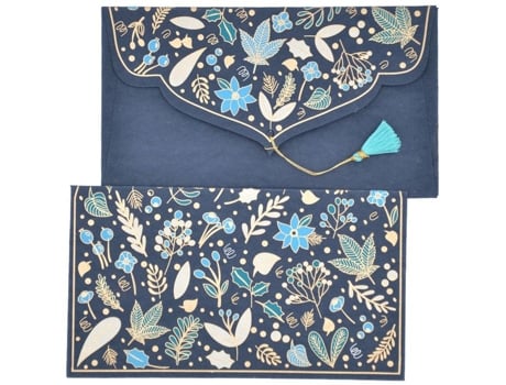 Carterie Inverno 5 Envelopes Presente 19x10cm Azul Papertree