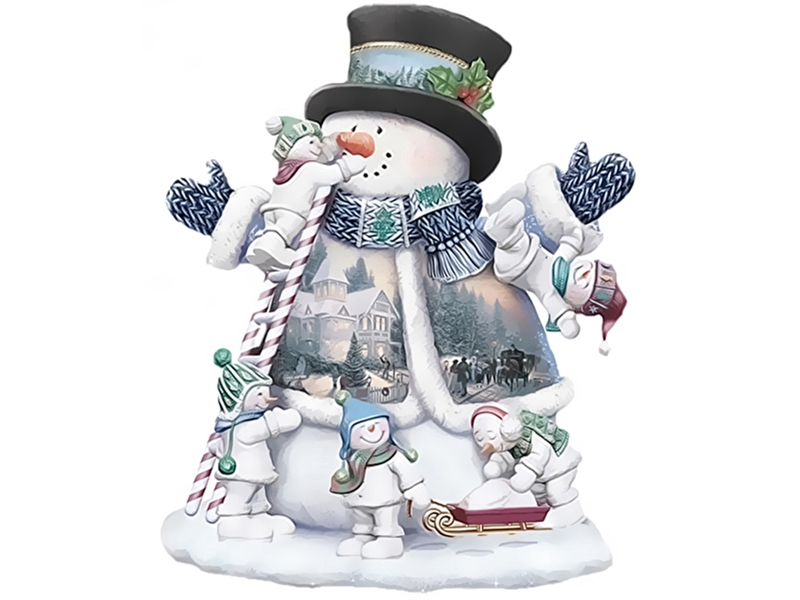 Pintura a Óleo Digital Primerox Diy Natal Papai Noel Boneco de Neve Gato Decorativa GX1847