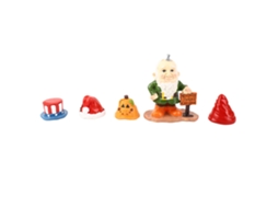 Estátua De Goblin De Resina Com 4 Chapéus Para Decoração