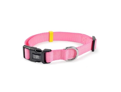 Coleira para Cão Rosa e Amarelo 25 mm 46-72 cm L NYLON emb. 1 un