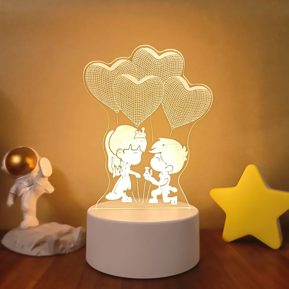 Luminária Noturna Led 3d Criativa, Luz Decorativa para Casa MDUG (luz de 7 Cores)