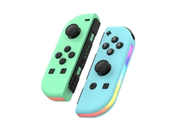 1 par gamepad sem fio BT 5.2, RGB, vibração, turbo, azul/verde ZYBLSSBB