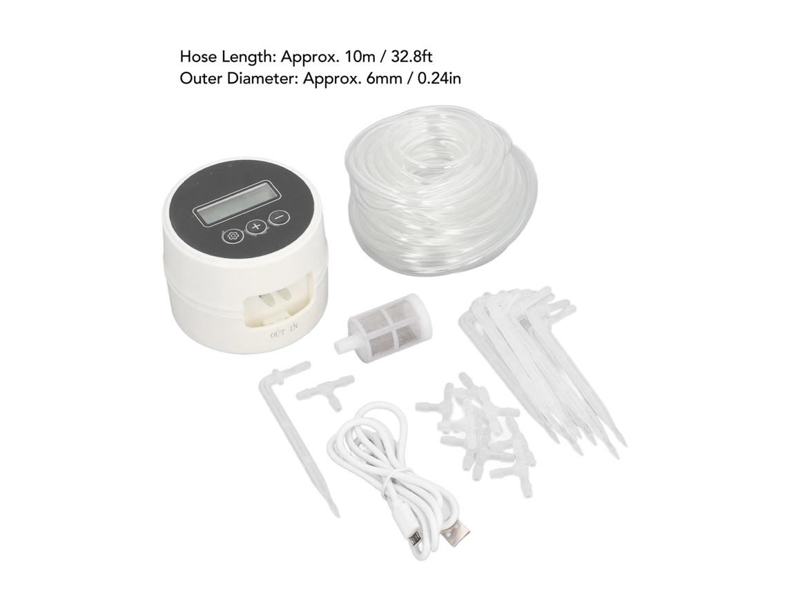 Laxiscreed Sistema De Irrigação Automática Com Lcd, Alimentação Usb Ou Bateria Para Rega Inteligente