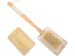 Escova Esfoliante Corporal Com Cabo Longo Em Bucha Vegetal Natural, Fácil De Segurar, Para Cuidados Com A Pele No Banho