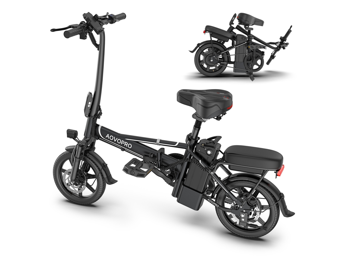 Bicicleta Elétrica Générique E14pro 500 W, 25 Km/h, Rodas 14 Polegadas Favo De Mel, Preto