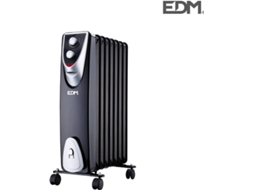 Radiador "Black Edition" Sem Óleo 8 Elementos 500, 1.000, 1.500W EDM