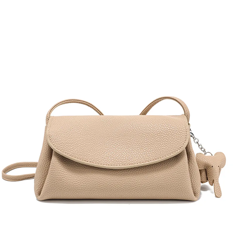 (6635-damasco) Bolsa De Ombro Feminina 100% Em Couro Genuíno, Luxuosa, Compacta E De Alta Qualidade.