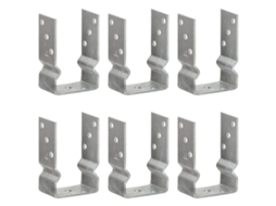 Vidaxl Âncoras De Vedação 6 Pcs 9x6x15 Cm Aço Galvanizado Prateado