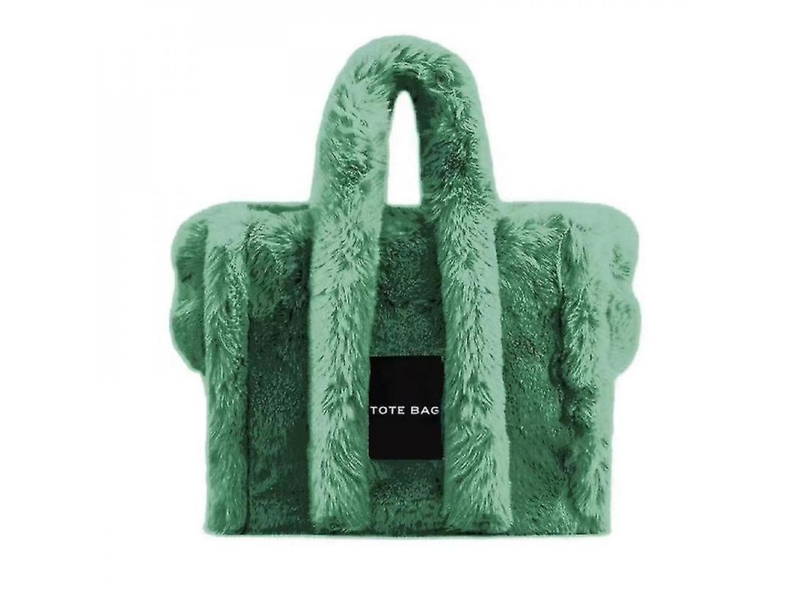 2026 bolsa de Pelúcia para Mulher, Bolsa Fluffy Y2k de Alta Qualidade com Grande Capacidade para Uso Diário e Presente Verde