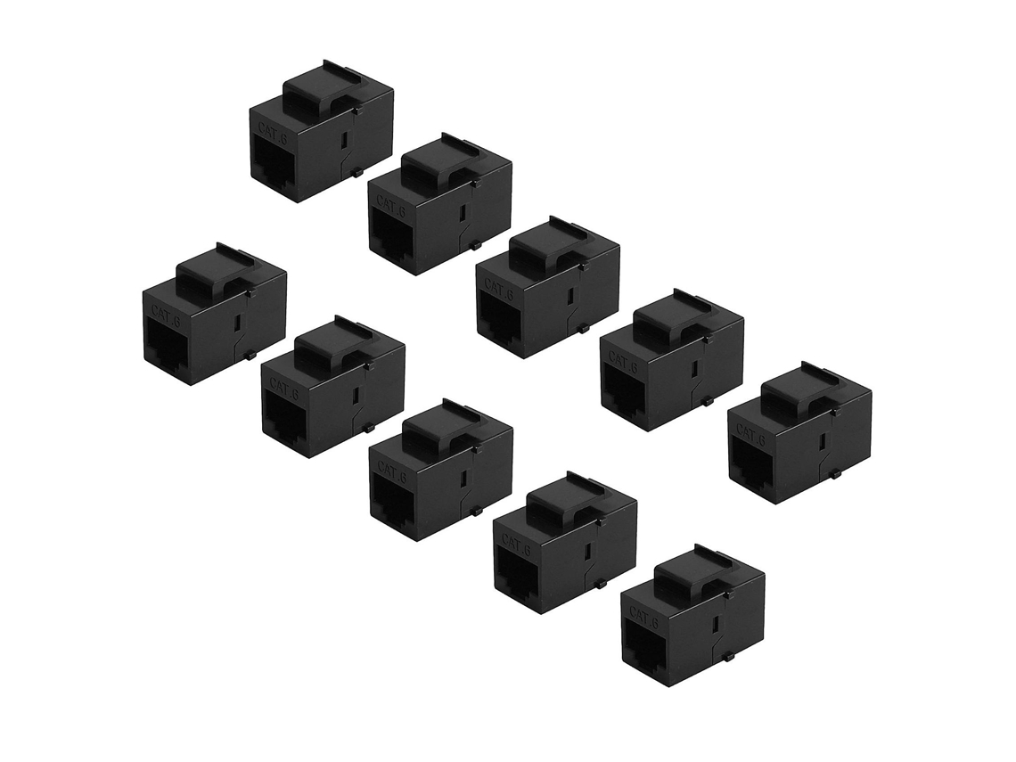 Conjunto De 10 Conectores Rj45 Keystone Jack Cat6 Para Extensão Rede Ethernet Lan Cat 6.-aquaforge