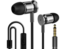 Auriculares com Fio WJS CT0920 (In Ear - Microfone - Preto)