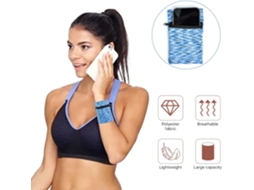 Pulseira De Corrida Altamente Elástica Com Zíper (preta)