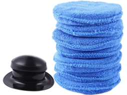 Kit De 7 Esponjas Para Polimento Carros Com Cabo Removível,