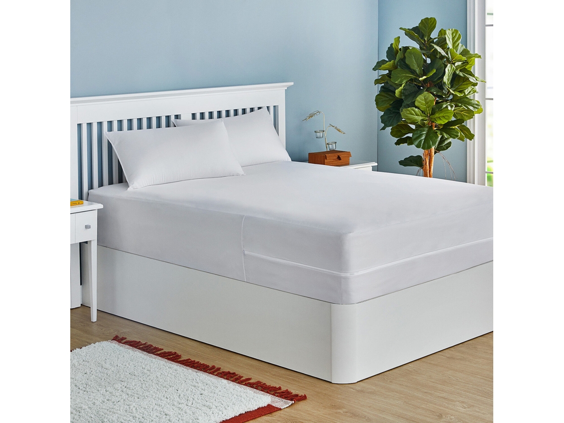 Protetor De Colchão Impermeável Solteiro Anti-ácaros What The Sleep (105x196 Cm - 34 Cm Altura)