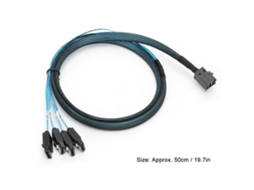 Linha De Transmissão De Dados Minisas H0107 Sas1 Para 4sata Servidor 8643 50cm
