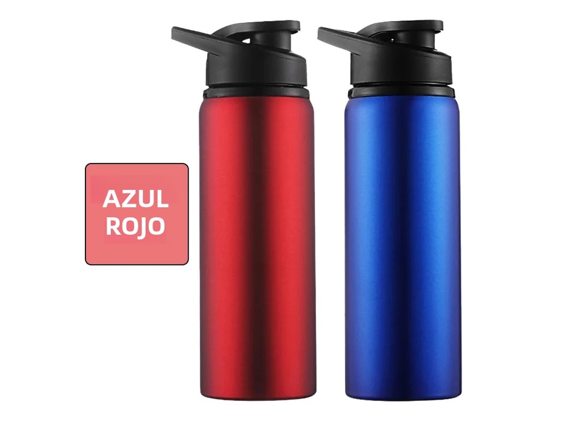 Garrafa de Água Portátil de Metal Reutilizável e À Prova de Vazamentos MDUG (azul + Vermelho)