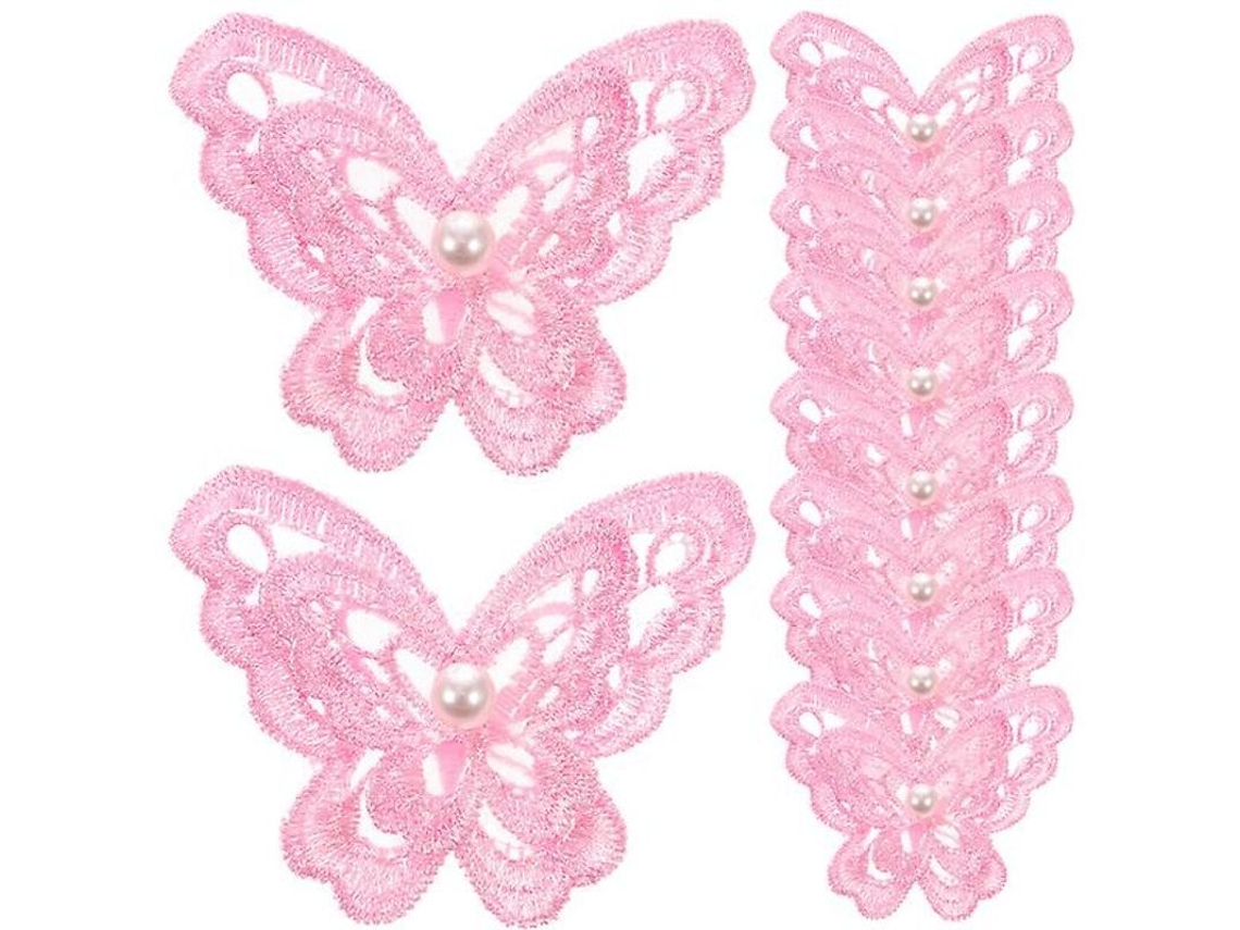 Conjunto De Apliques De Borboleta Premium - 10 Unidades, Material Têxtil, Decorativos E Educativos Para Crianças