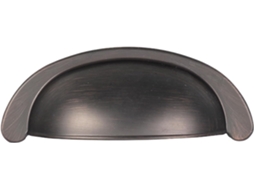 Puxador Semicircular Para Gaveta, Em Liga De Zinco, Cor Café, Com Cabo Ergonômico E Acessórios Inclusos
