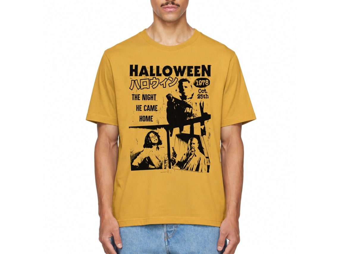Rockinstone Halloween Japanese Flyer Solid Ginger Adult T-shirt Size:m