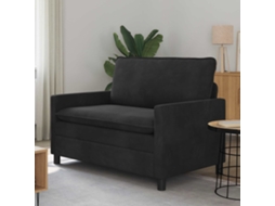 Vidaxl Sofá Preto 126 X 81 X 87,5 Cm Veludo