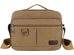 Bolsa De Ombro Masculina Ajustável Em Lona, Mochila Casual E Moderna Para Caminhadas E Deslocamentos Diários.