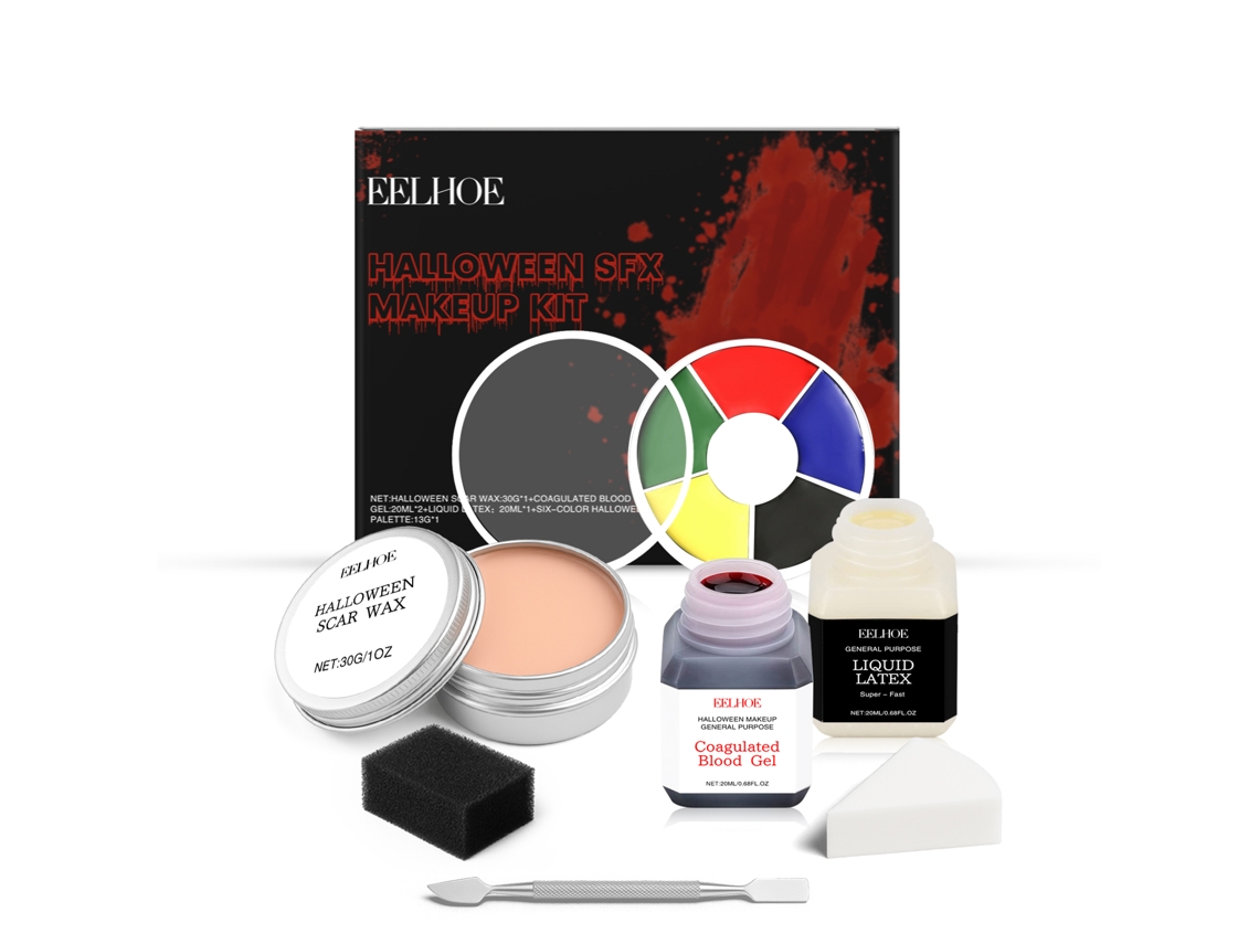 Kit Maquiagem Halloween Eelhoe Paleta Ferramentas
