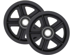 Conjunto De 2 Roldanas Liga Zinco Com Discos Nylon Lisos E Silenciosos