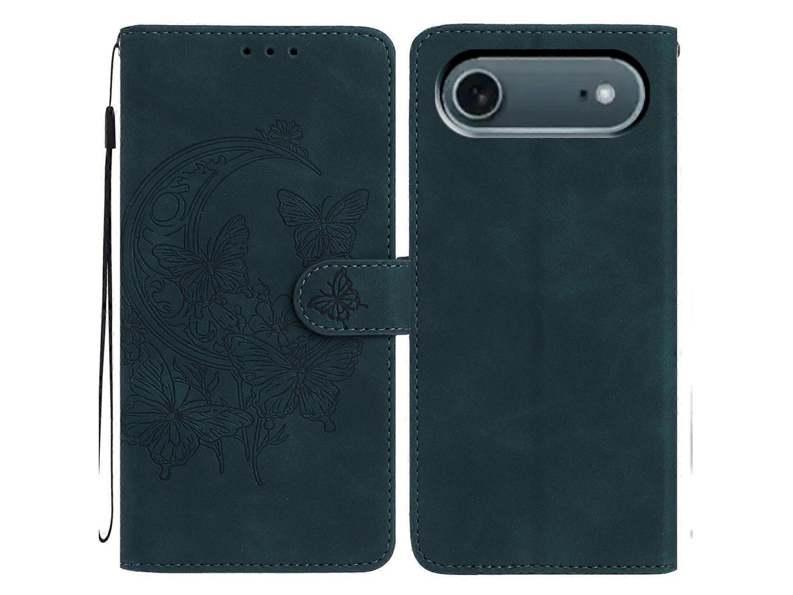 Capa De Celular De Couro Com Estampa De Dança De Borboleta Ao Luar