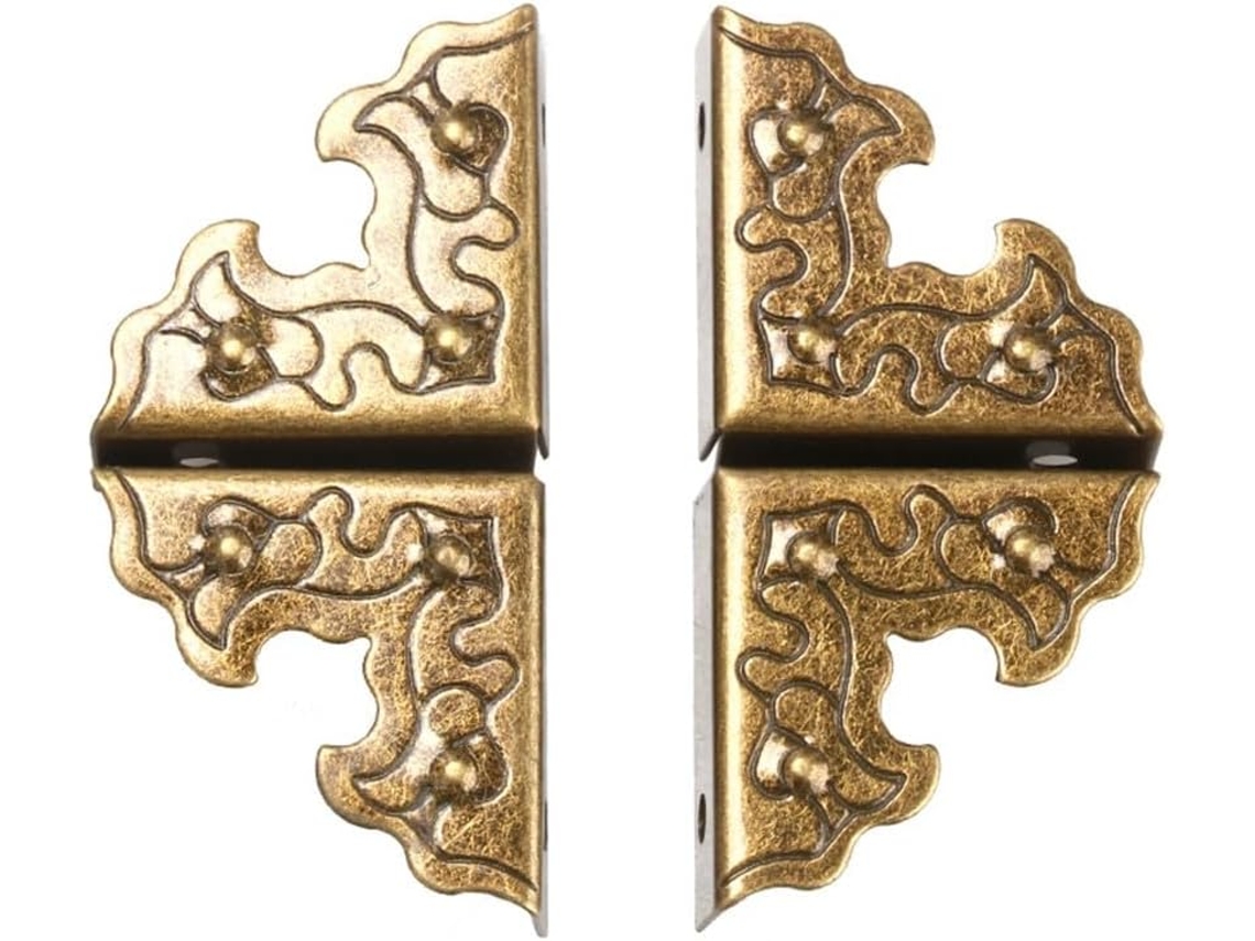 Protetores De Canto 25 Mm Em Bronze Antigo, Prata E Ouro Para Caixas M